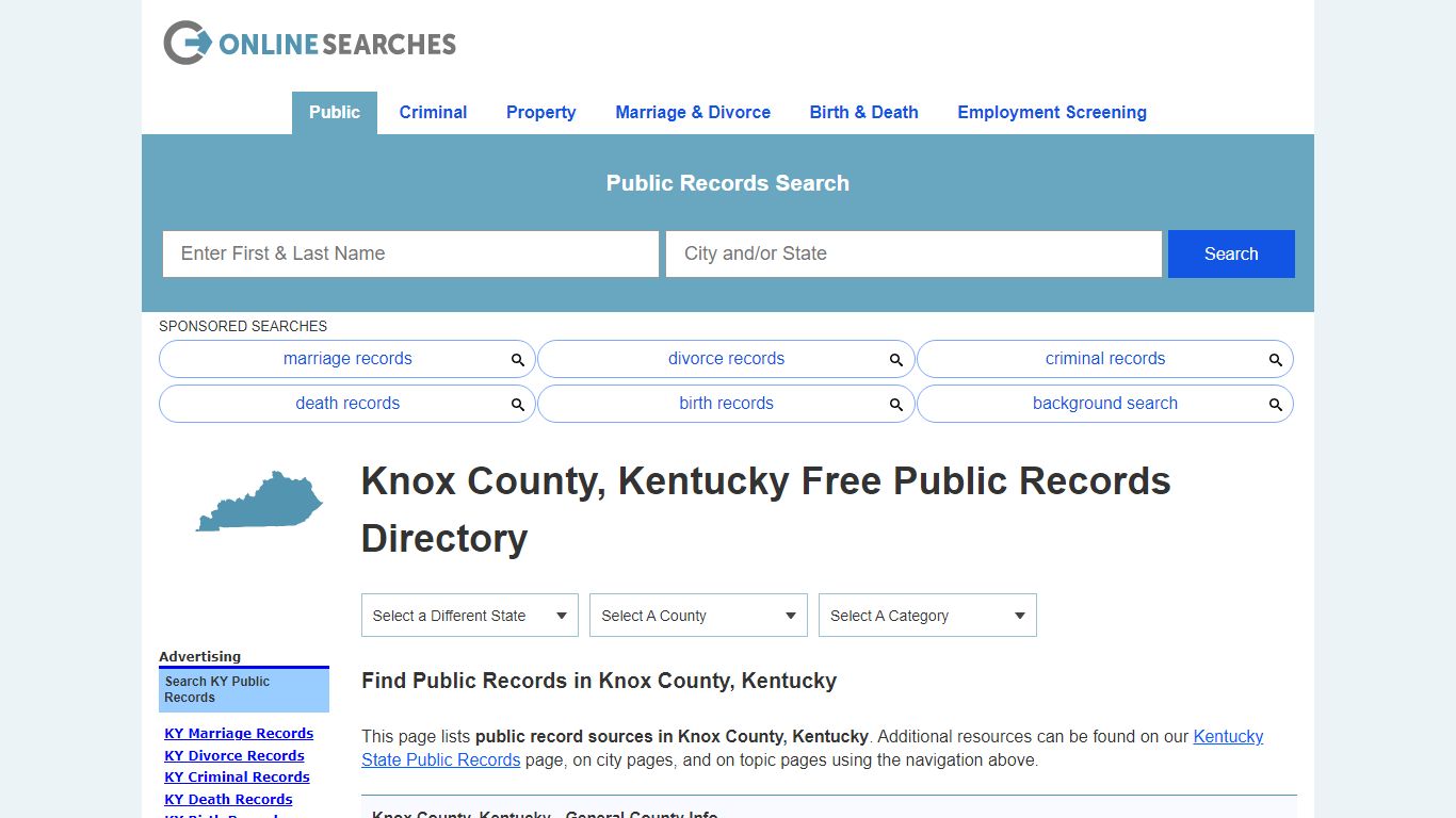 Knox County, Kentucky Public Records Directory